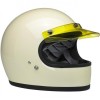 Biltwell Open Face Motorcycle Helmet Moto Visor Peak - Yellow