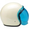 Biltwell Open Face Motorcycle Helmet Bubble Shield Visor Anti-Fog - Blue