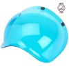 Biltwell Open Face Motorcycle Helmet Bubble Shield Visor Anti-Fog - Blue