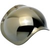 Biltwell Open Face Motorcycle Helmet Bubble Shield Visor Anti-Fog - Gold Mirror