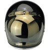 Biltwell Open Face Motorcycle Helmet Bubble Shield Visor Anti-Fog - Gold Mirror