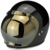 Biltwell Open Face Motorcycle Helmet Bubble Shield Visor Anti-Fog - Gold Mirror