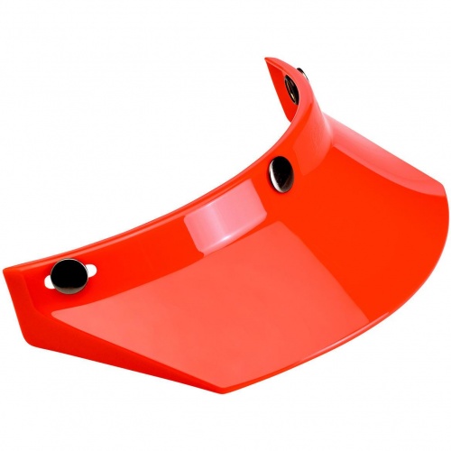 Biltwell Open Face Motorcycle Helmet Moto Visor Peak - Orange