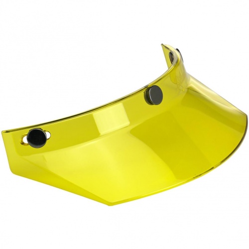 Biltwell Open Face Motorcycle Helmet Moto Visor Peak - Yellow