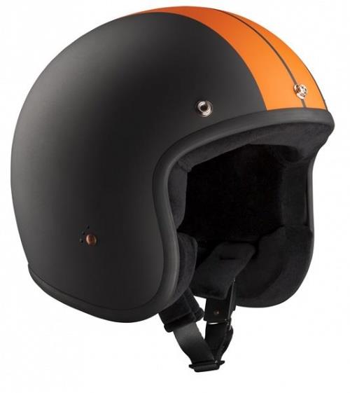 Motorradhelm Jet Cafe Racer Orange - ECE 22-06 Geprüft Mit Sonnenblende