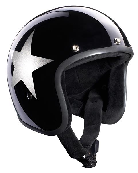 Bandit Jet Motorcycle Helmet - Star Black - Bandit Helmets UK