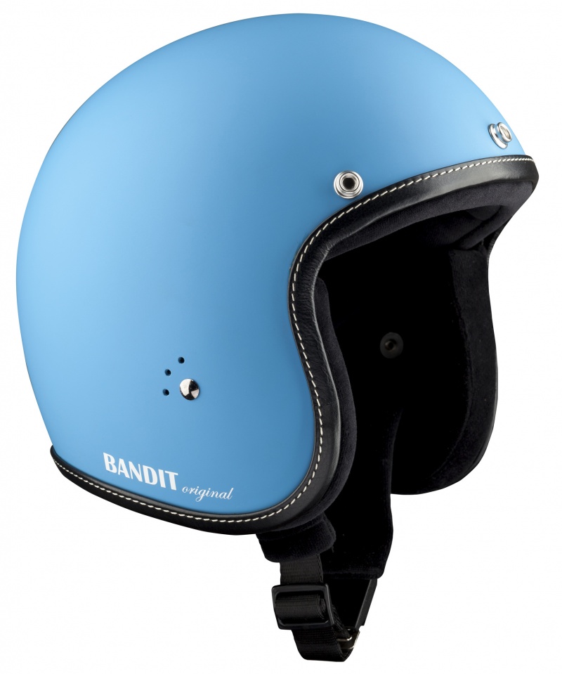 Bandit Jet Premium Matt Blue Open Face Motorcycle Helmet - Bandit