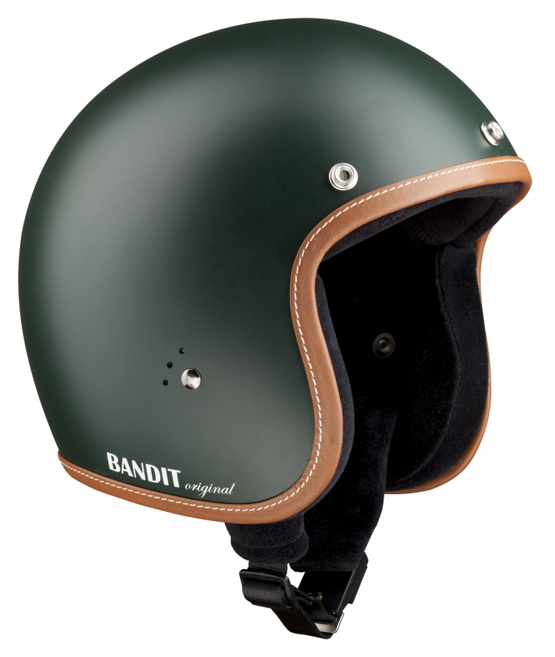 Bandit Jet Premium British Racing Green Open Face Motorcycle Helmet - Bandit Helmets UK