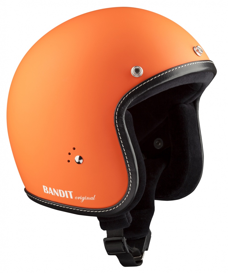 Bandit Jet Premium Matt Orange Open Face Motorcycle Helmet