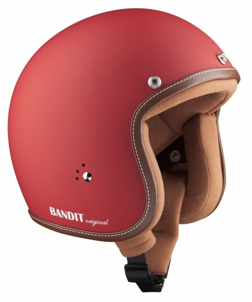 Bandit Jet Premium Matt Red Open Face Motorcycle Helmet